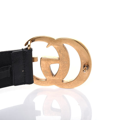 Gucci Textured Calfskin Double G 40mm Belt 80 32 Black 4 of 8