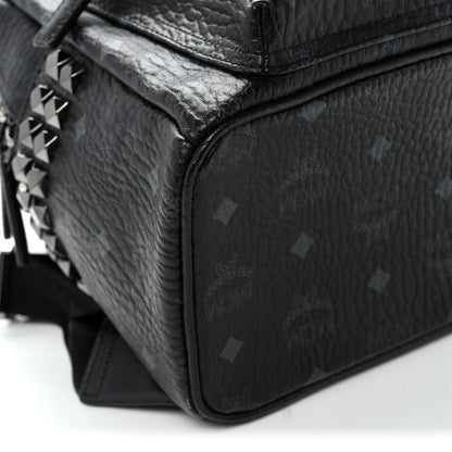 MCM Visetos Small Side Stud Stark Backpack Black 9 of 10