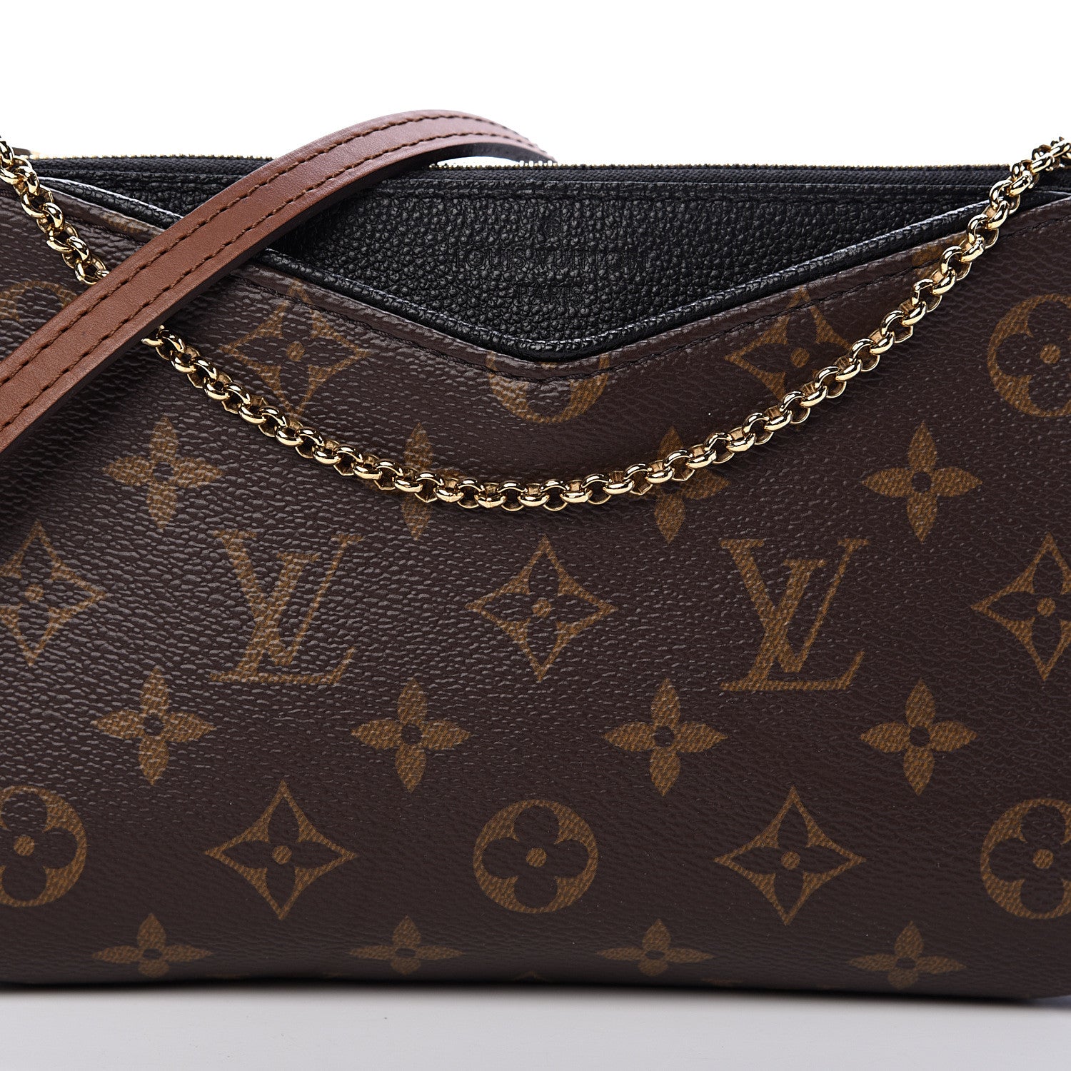 Louis Vuitton Monogram Pallas Clutch Black 7 of 10