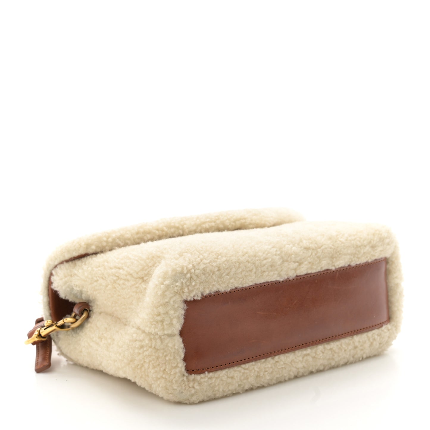 Shearling Toy Loulou Shoulder Bag Natural