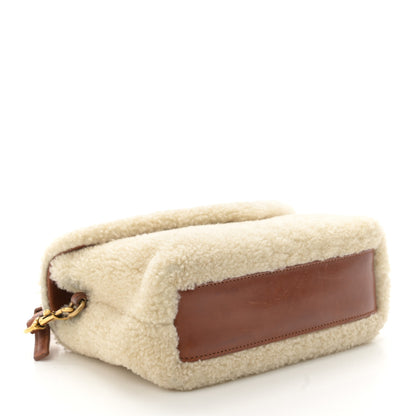 Saint Laurent Shearling Toy Loulou Shoulder Bag Natural 4 of 12