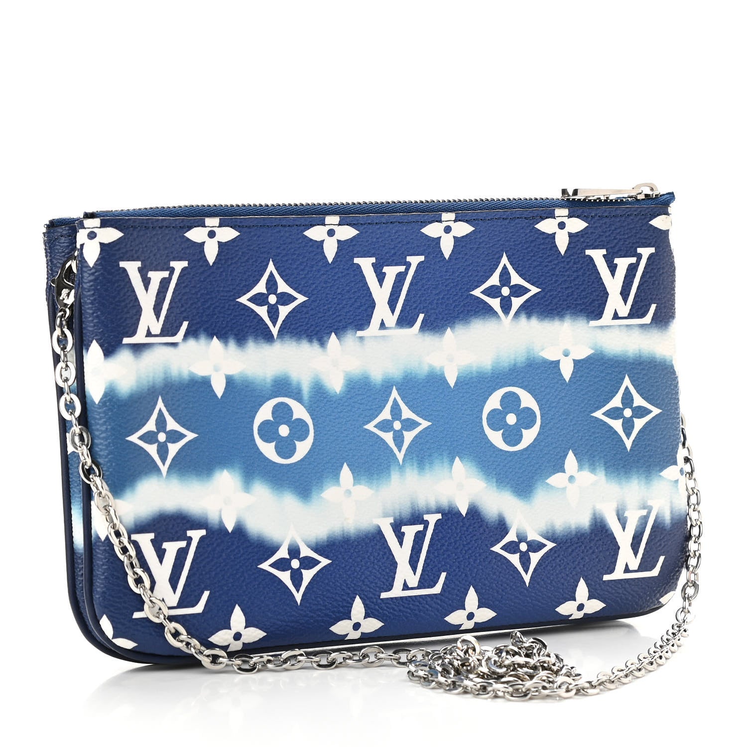 Louis Vuitton Monogram Giant Escale Double Zip Pochette Blue 3 of 13