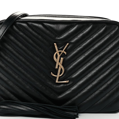 Saint Laurent Calfskin Matelasse Monogram Lou Camera Bag Black 8 of 10