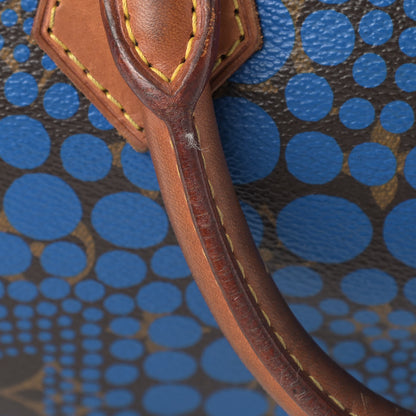 Louis Vuitton Monogram Kusama Town Speedy 30 Blue 15 of 17