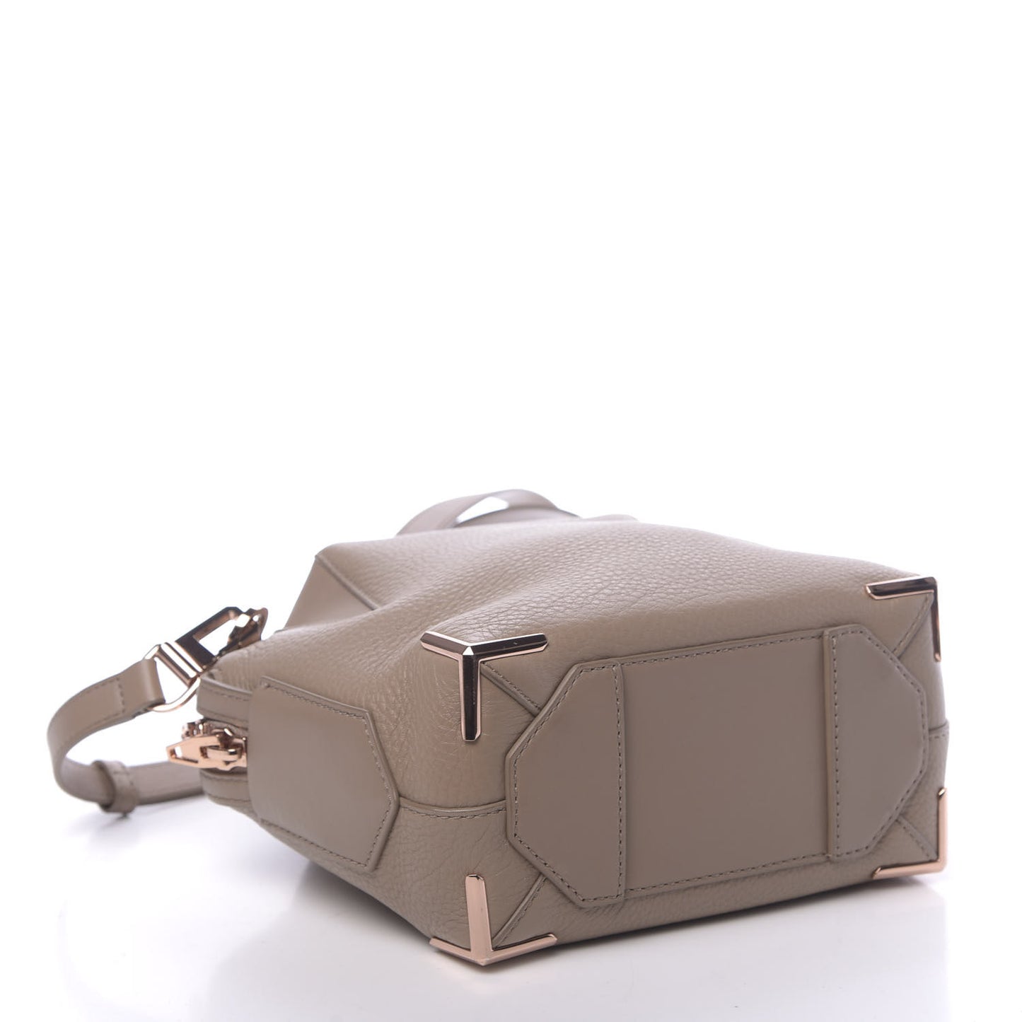 Pebbled Calfskin Mini Emile Latte Rose Gold Hardware