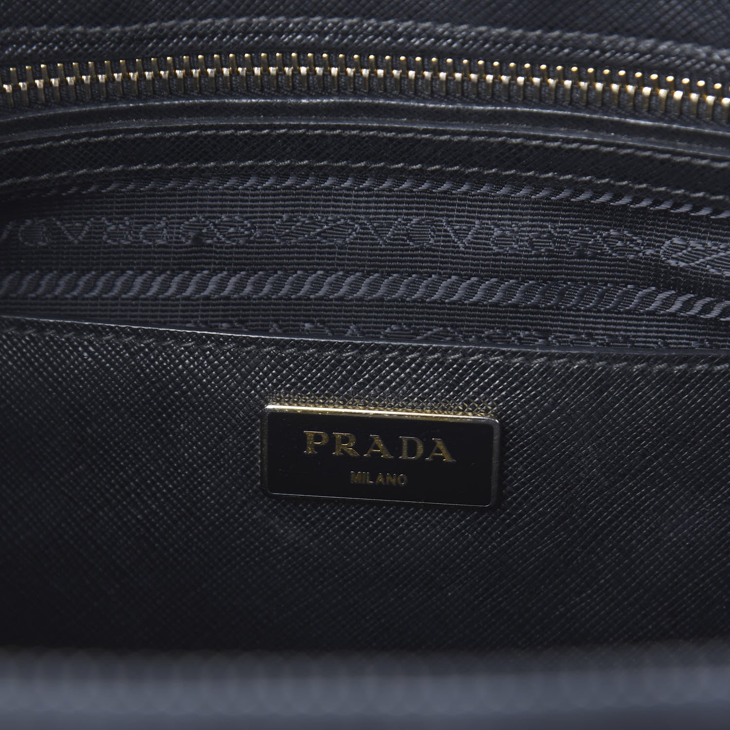 Prada Saffiano Medium Galleria Double Zip Tote Black 9 of 10