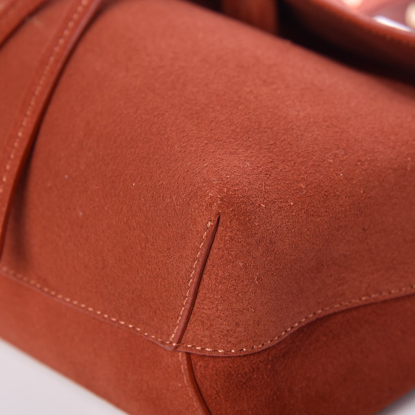 Suede Mini Lady Bag Brick