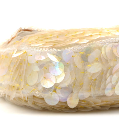 Fendi Sequin Paillettes Snakeskin Baguette White 8 of 13