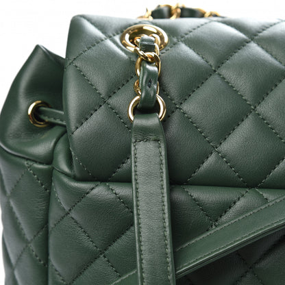 Chanel Calfskin Quilted Large Urban Spirit Backpack Dark Green 9 of 9