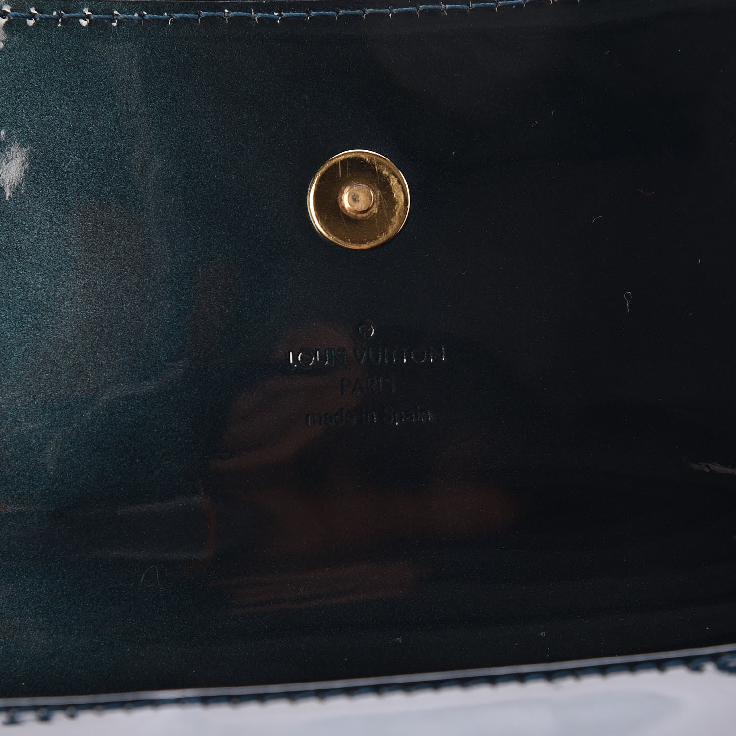 Louis Vuitton Patent Sobe Clutch Blue Nuit 6 of 13