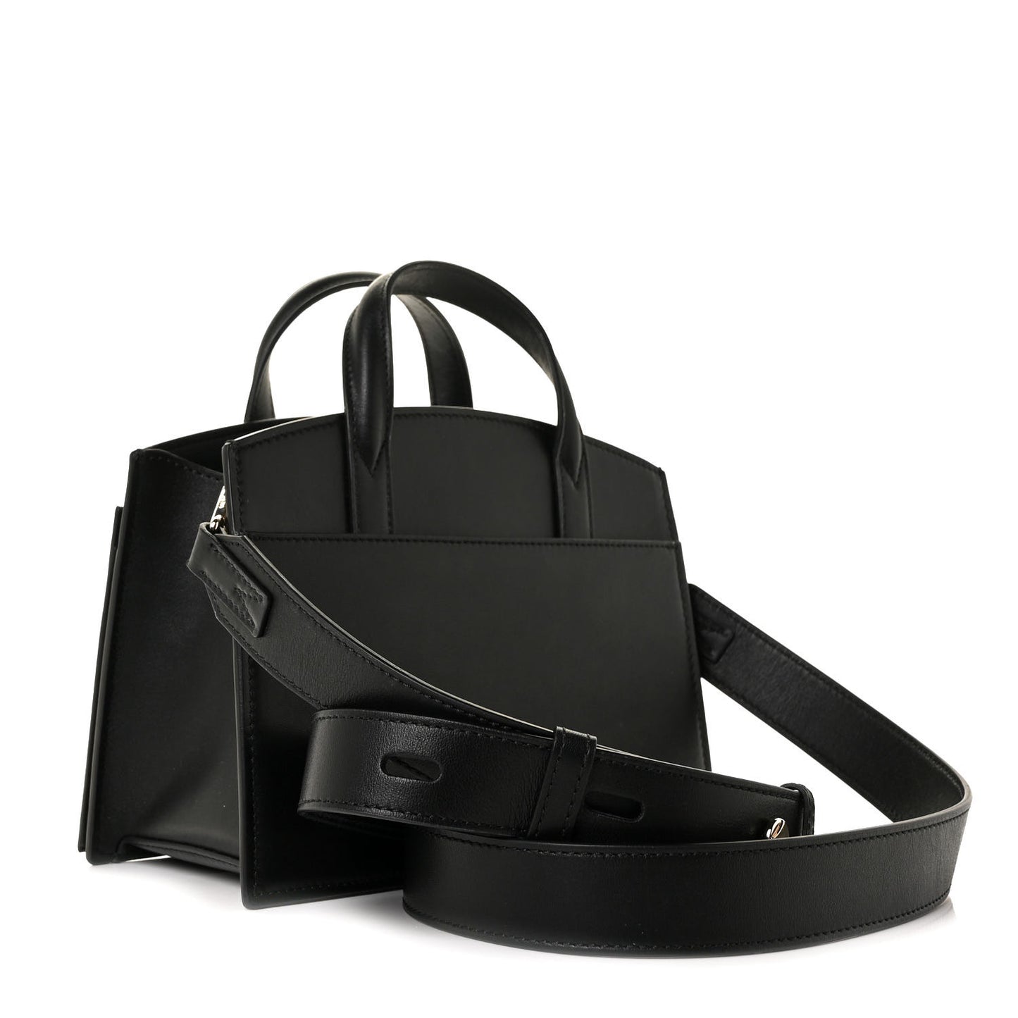 Calfskin Lux Studded Milano Tote Black