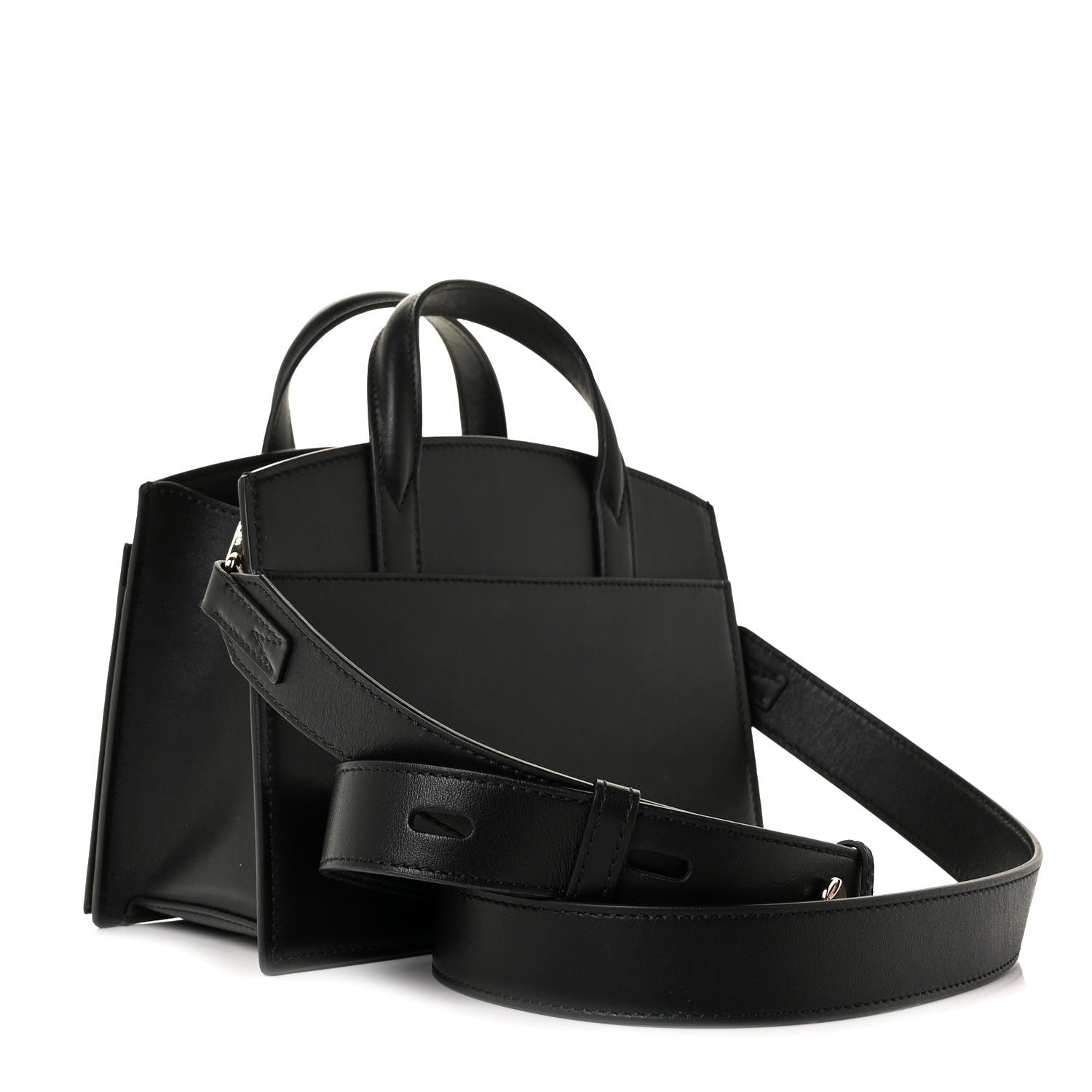 MCM Calfskin Lux Studded Milano Tote Black 4 of 14