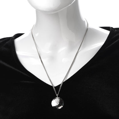 Gucci Sterling Silver Hammered Shield Pendant Necklace 2 of 6