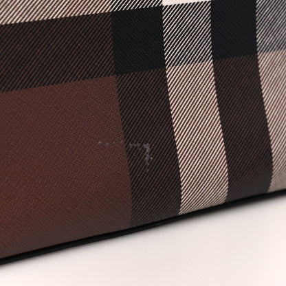 Burberry Calfskin Giant Check E-Canvas Note Crossbody Bag Dark Birch Brown 9 of 9