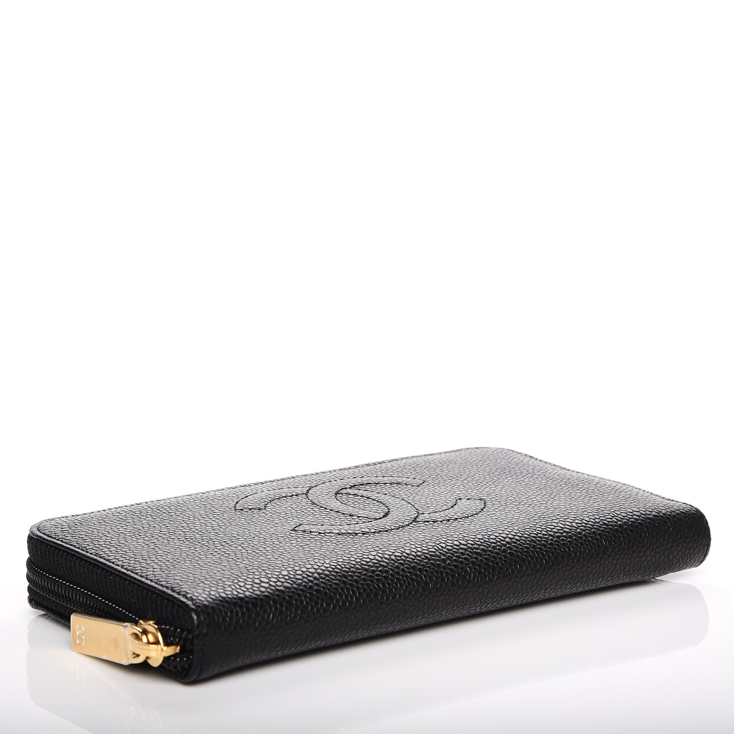 Chanel Caviar Timeless CC Large Gusset Zip Around Wallet Black 4 of 8