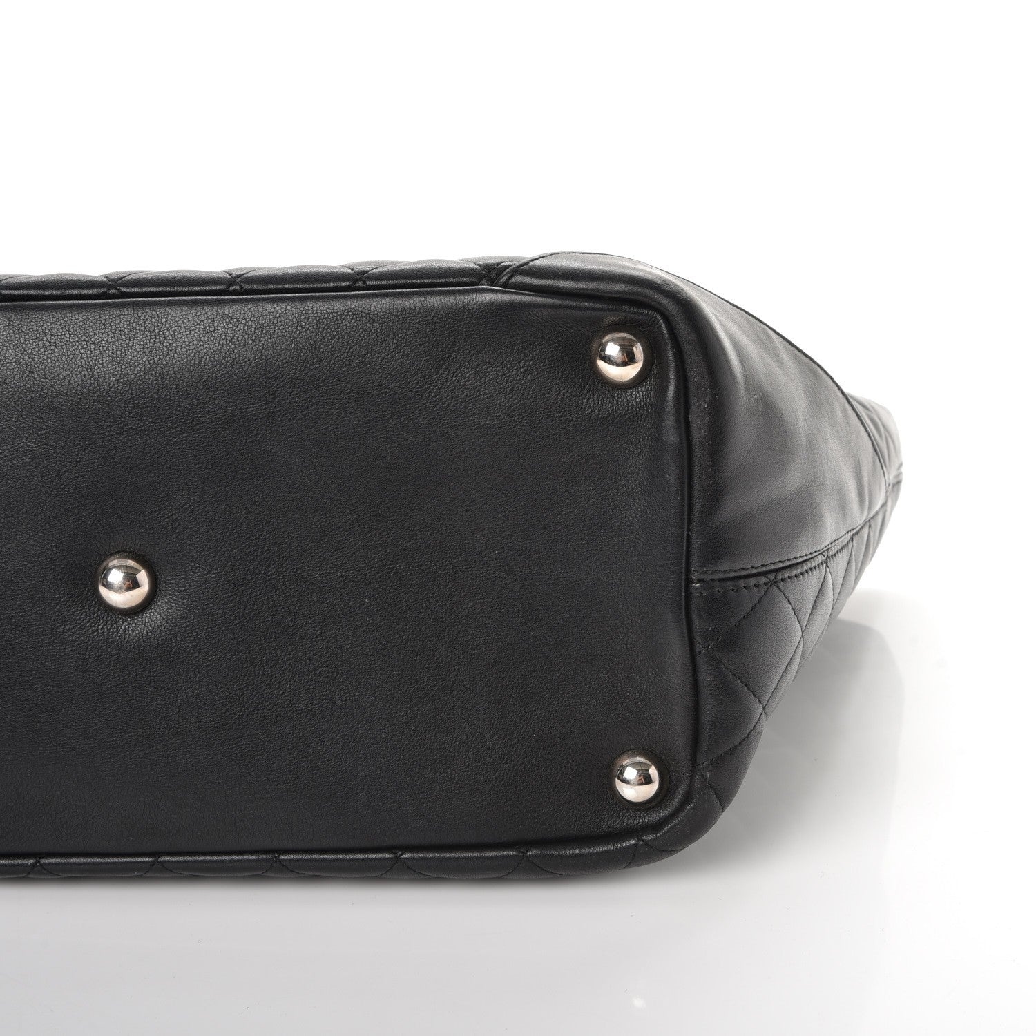 Chanel Calfskin Quilted Large Cambon Tote Black White 10 of 11