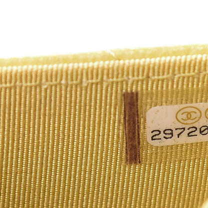 Chanel Caviar Quilted Flap Card Holder Wallet Yellow 8 of 9