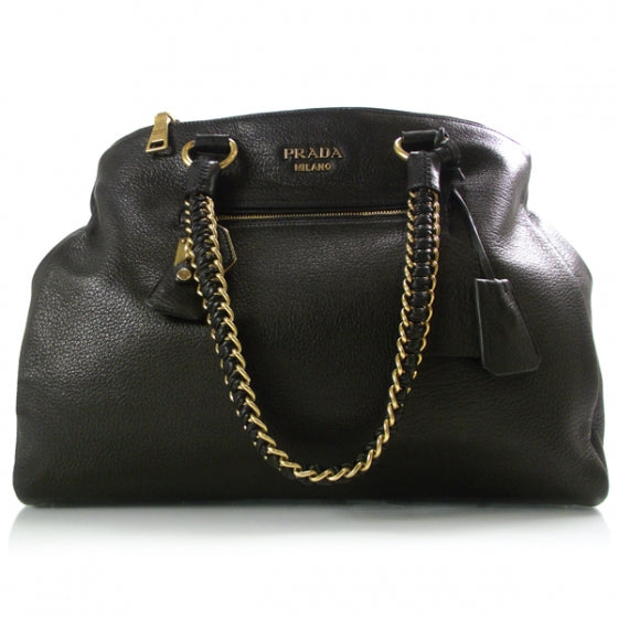 Cervo Deerskin Shoulder Bag Black