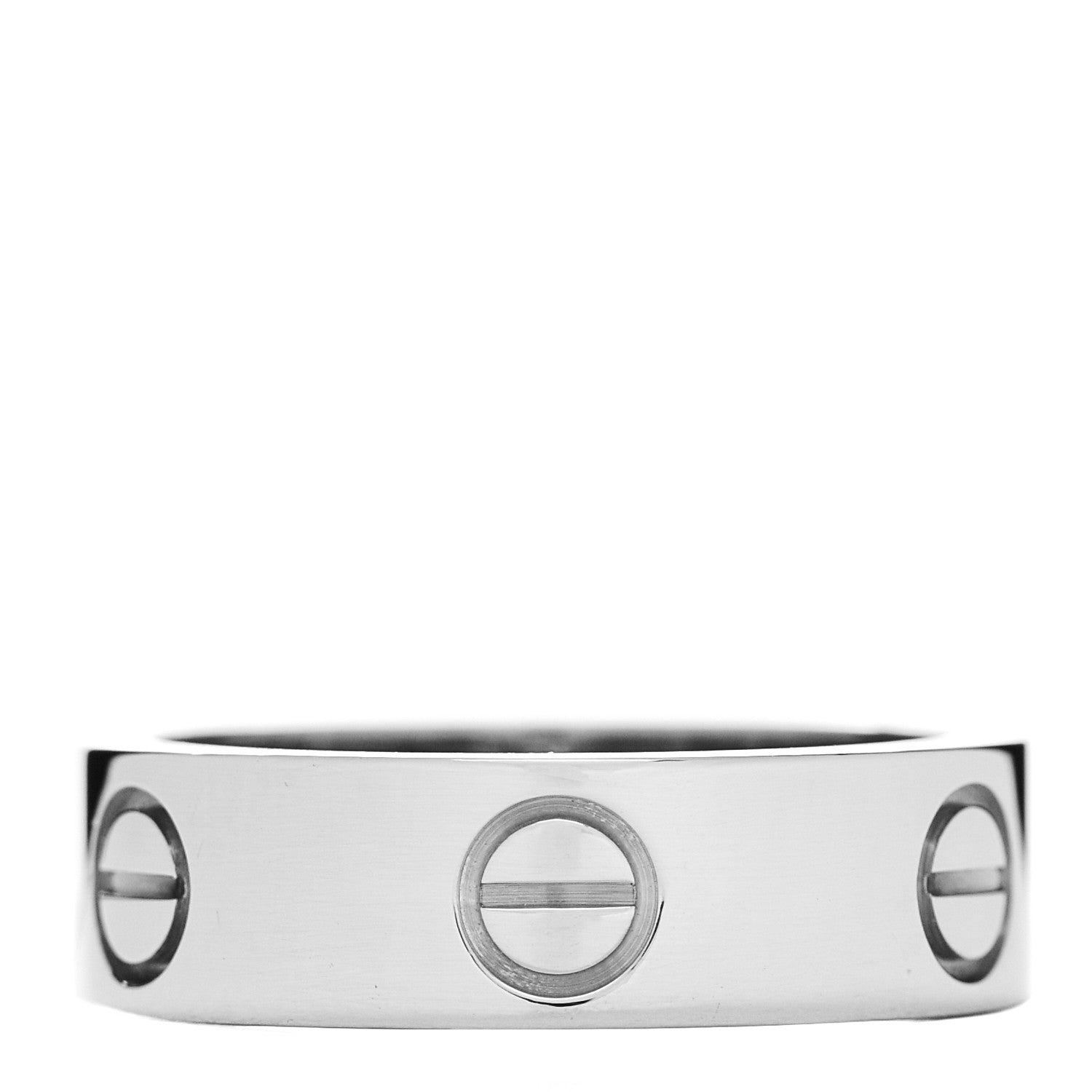 Cartier 18K White Gold 5.5mm LOVE Ring 52 6 1 of 5