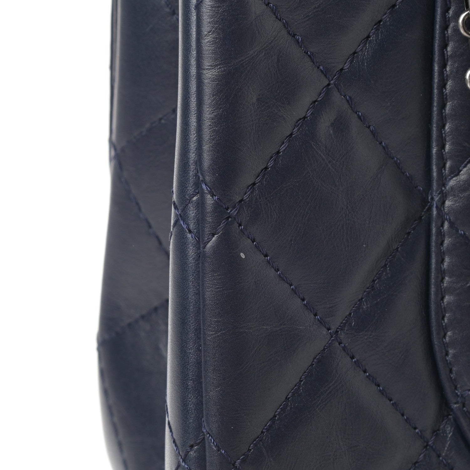 Chanel Aged Calfskin Quilted 2.55 Reissue 227 Flap Navy Blue 13 of 16