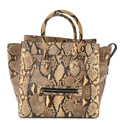 Celine Snakeskin Mini Luggage Beige 1 of 10