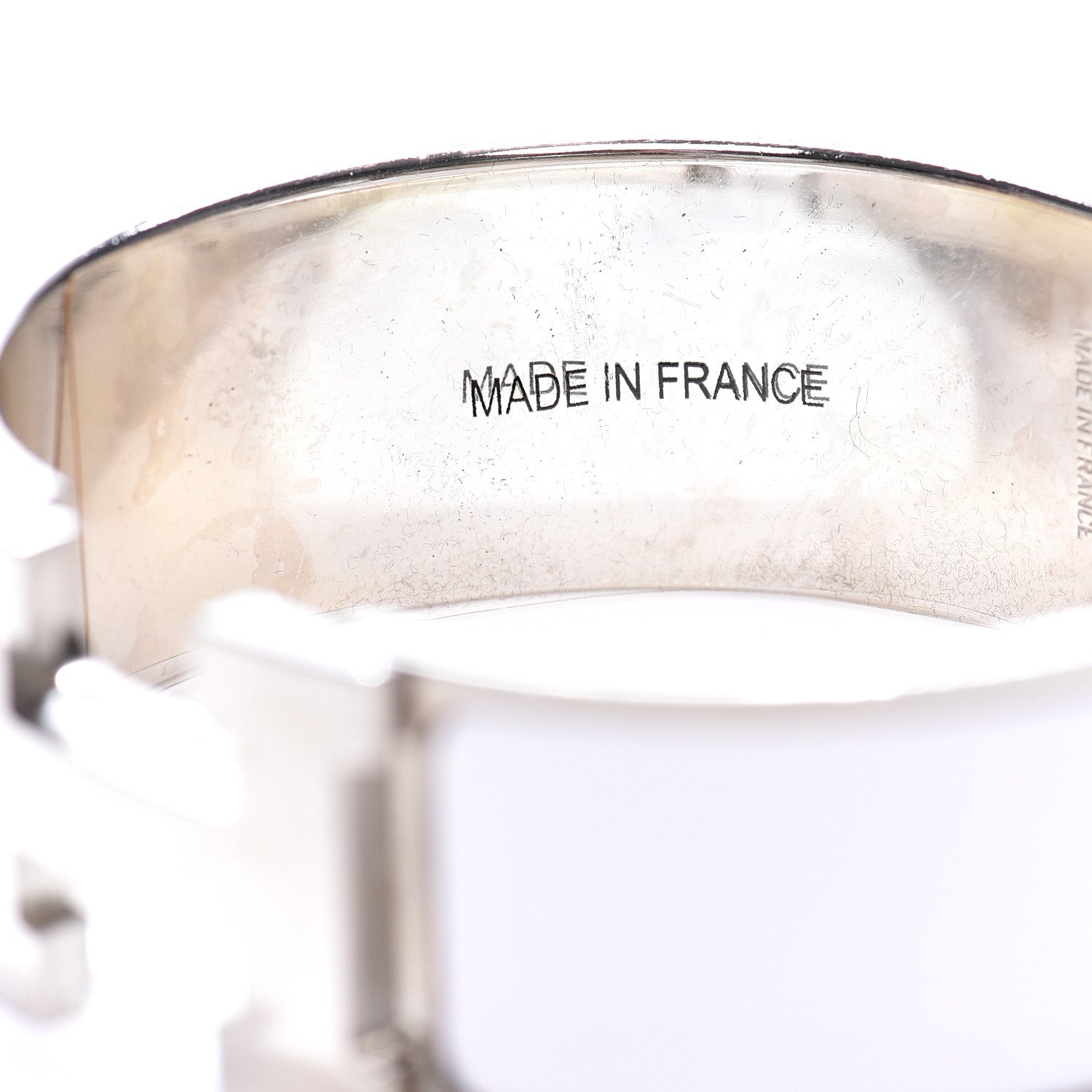 Hermes Enamel Wide Clic Clac H Bracelet PM White 3 of 6