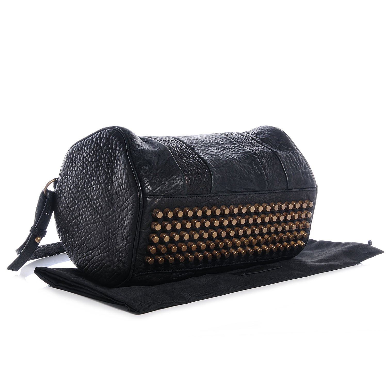Alexander Wang Pebbled Lambskin Rocco Black Antique Brass Hardware 4 of 8