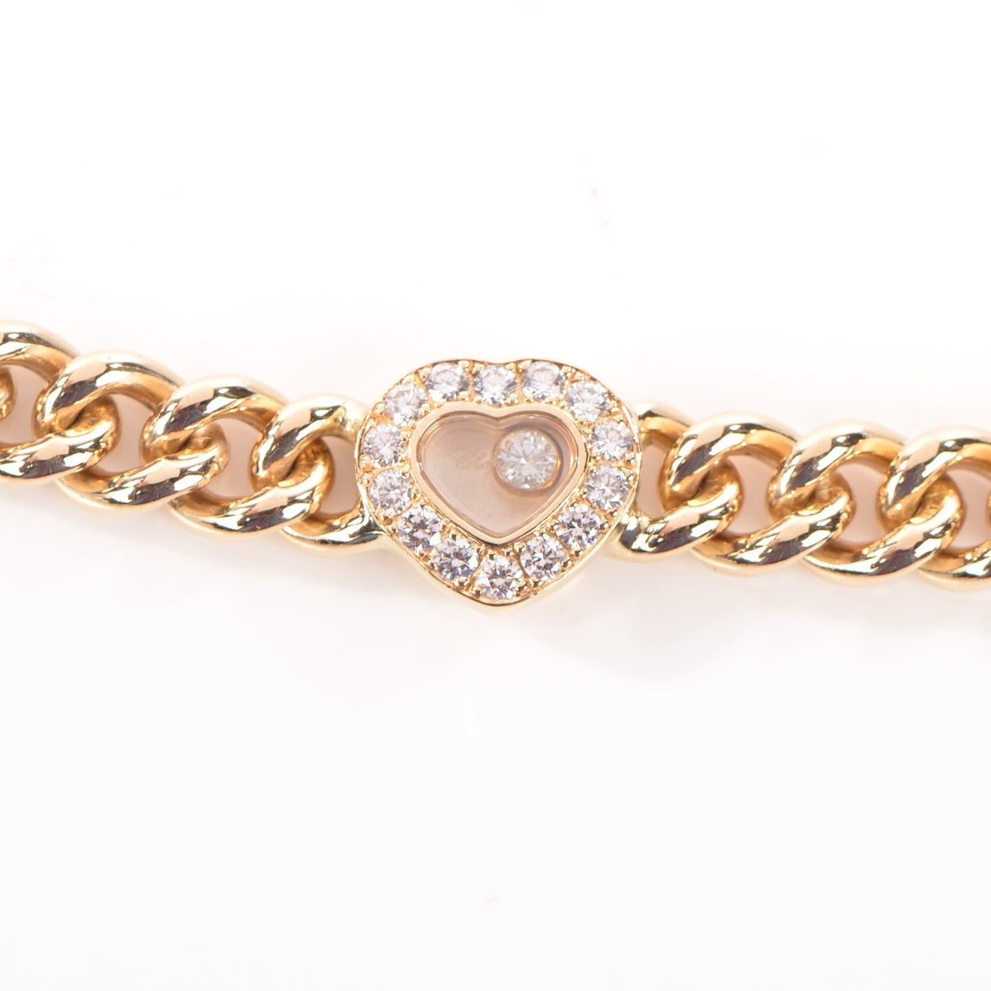 18K Yellow Gold Happy Diamonds Icons Heart Bracelet