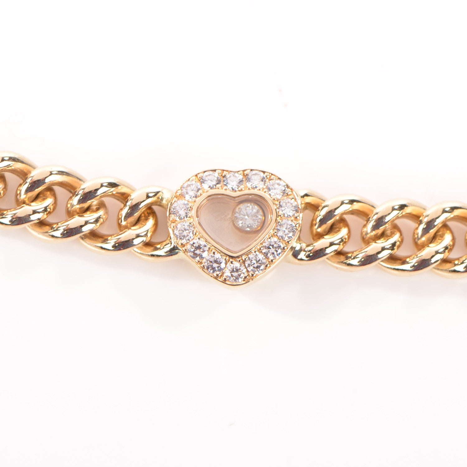 Chopard 18K Yellow Gold Happy Diamonds Icons Heart Bracelet 3 of 7