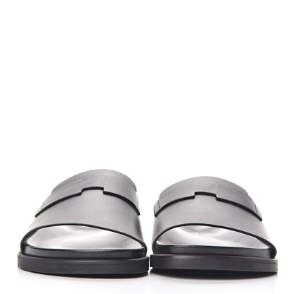 Hermes Calfskin Mens Vigo Sandals 45 Black 2 of 9