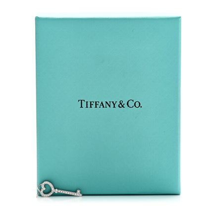 Tiffany Platinum Diamond Mini Heart Key Pendant 5 of 5