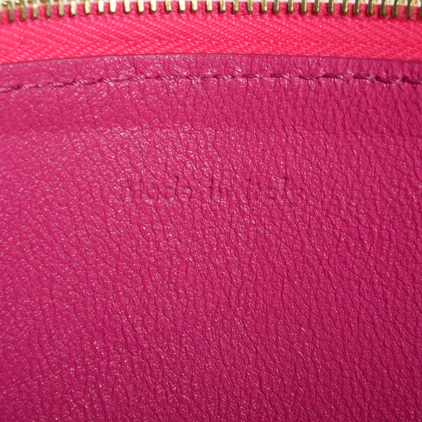 Lambskin Bi-Color Solo Clutch Pouch Hibiscus