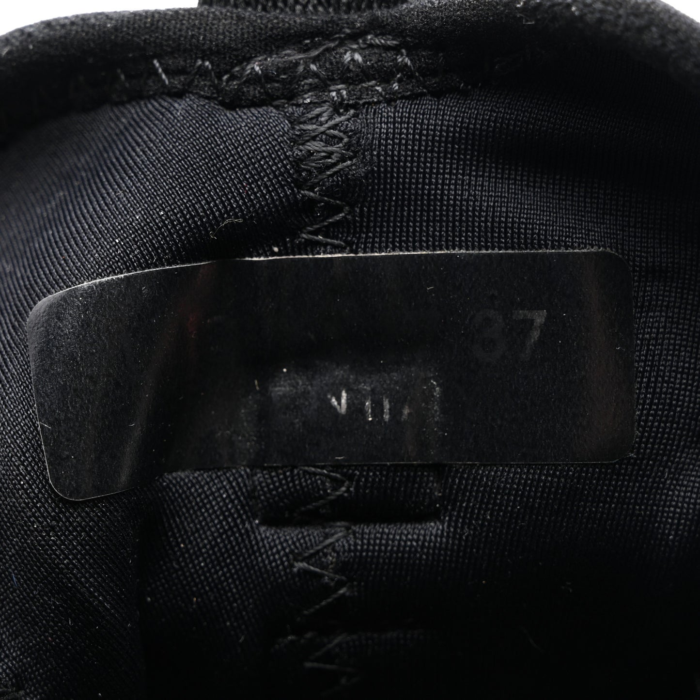 Velvet Calfskin Mixed Fibers CC Sneakers 37 Black
