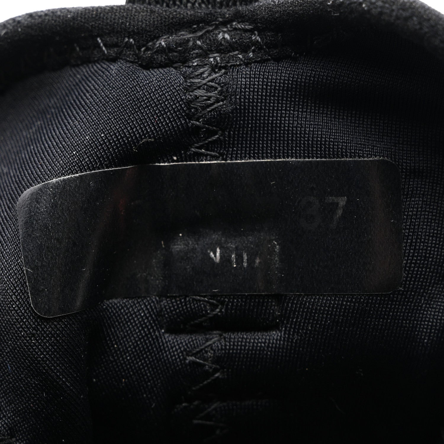 Chanel Velvet Calfskin Mixed Fibers CC Sneakers 37 Black 8 of 13