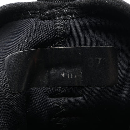 Chanel Velvet Calfskin Mixed Fibers CC Sneakers 37 Black 8 of 13