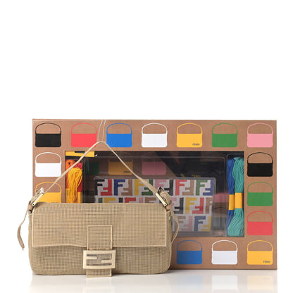 Fendi Cotton Lambskin Baguette With Embroidery Kit Naturale 13 of 13