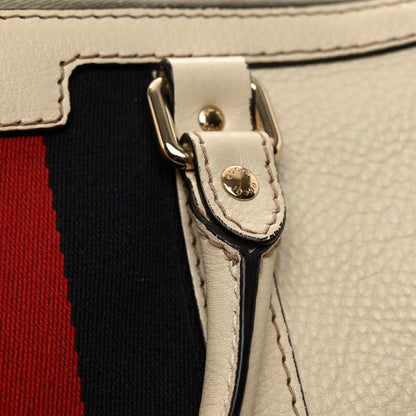 Gucci Calfskin Vintage Web Medium Boston White 12 of 14