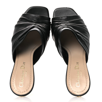 Christian Dior Lambskin D-Fame Mule Sandals 37 Black 2 of 11