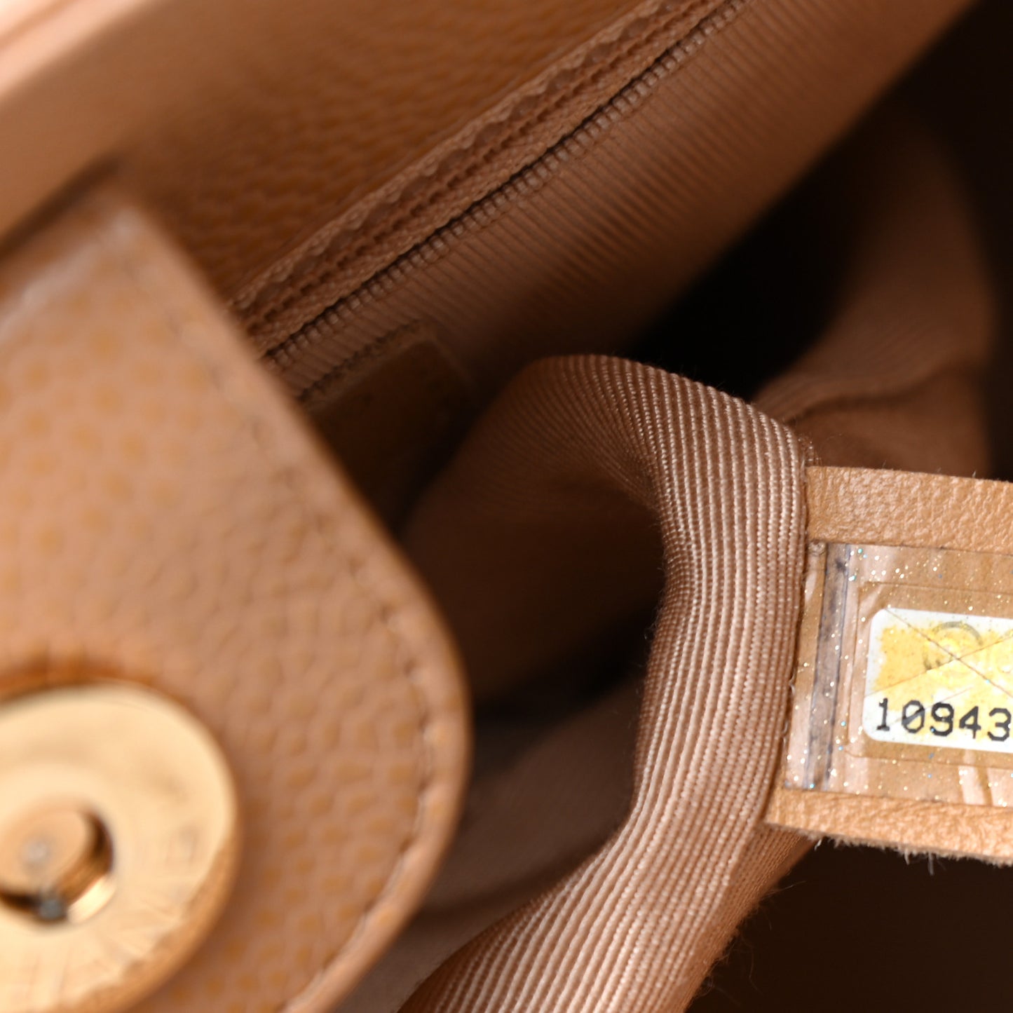 Caviar Quilted Petit Shopping Tote PST Beige