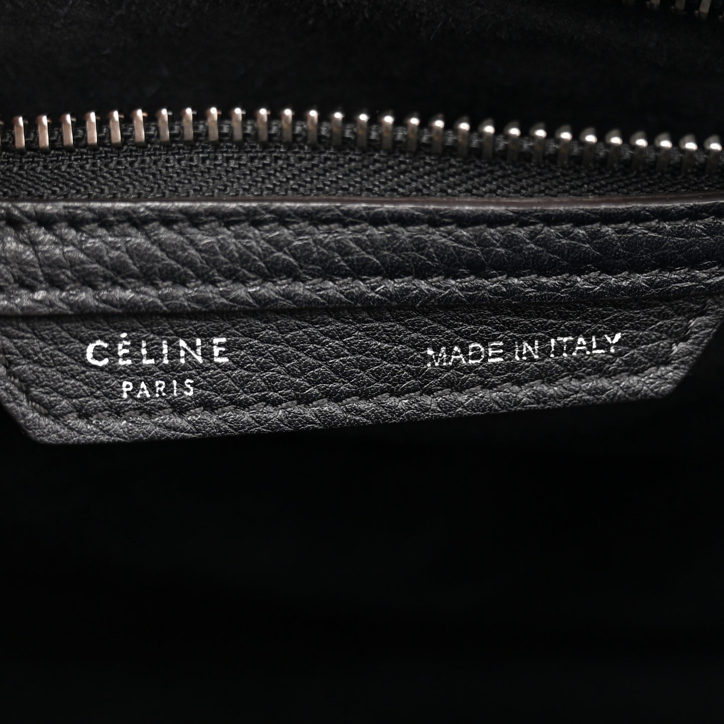 Drummed Calfskin Micro Luggage Black