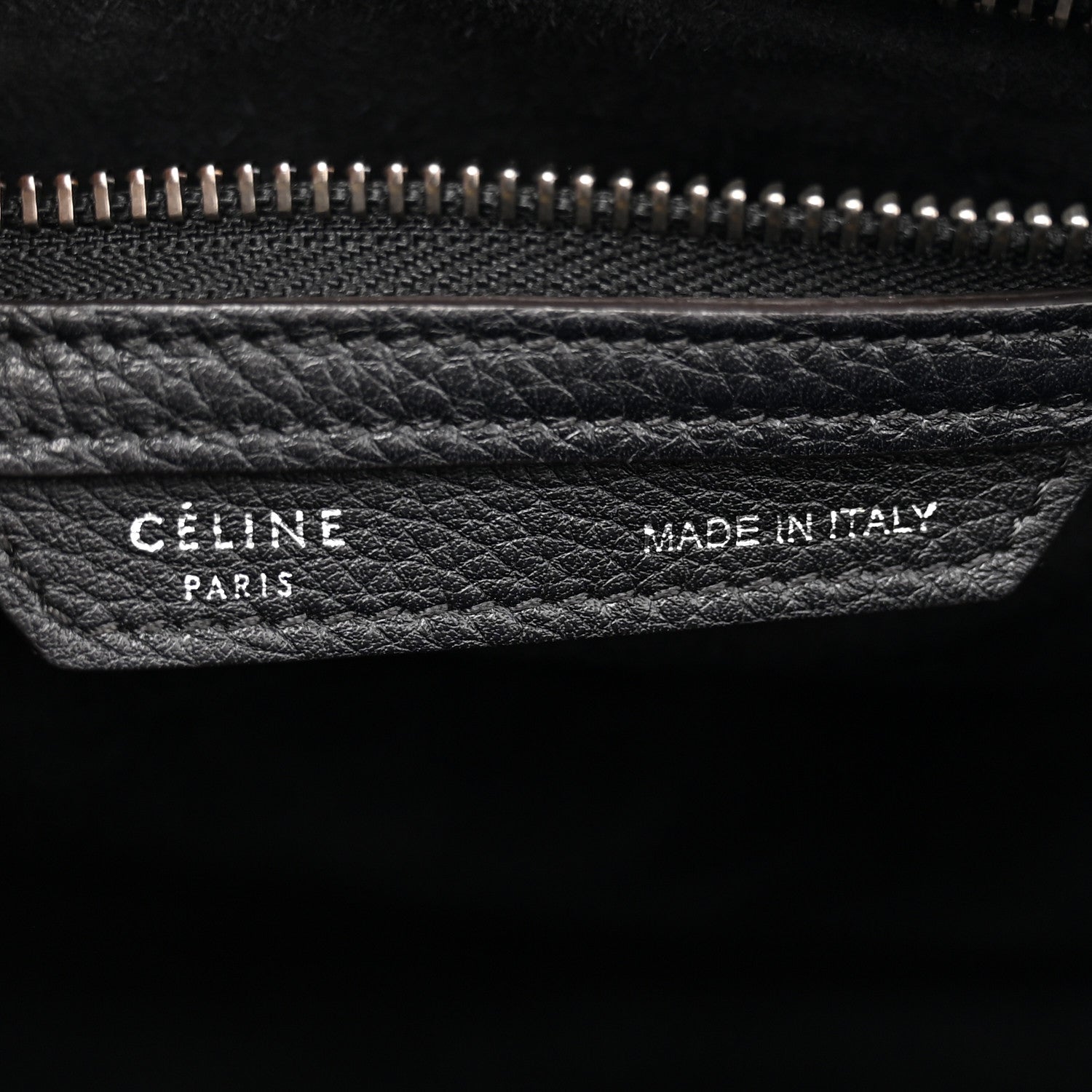 Celine Drummed Calfskin Micro Luggage Black 6 of 10