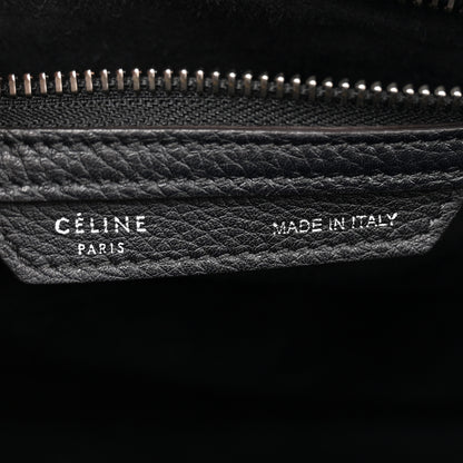 Celine Drummed Calfskin Micro Luggage Black 6 of 10
