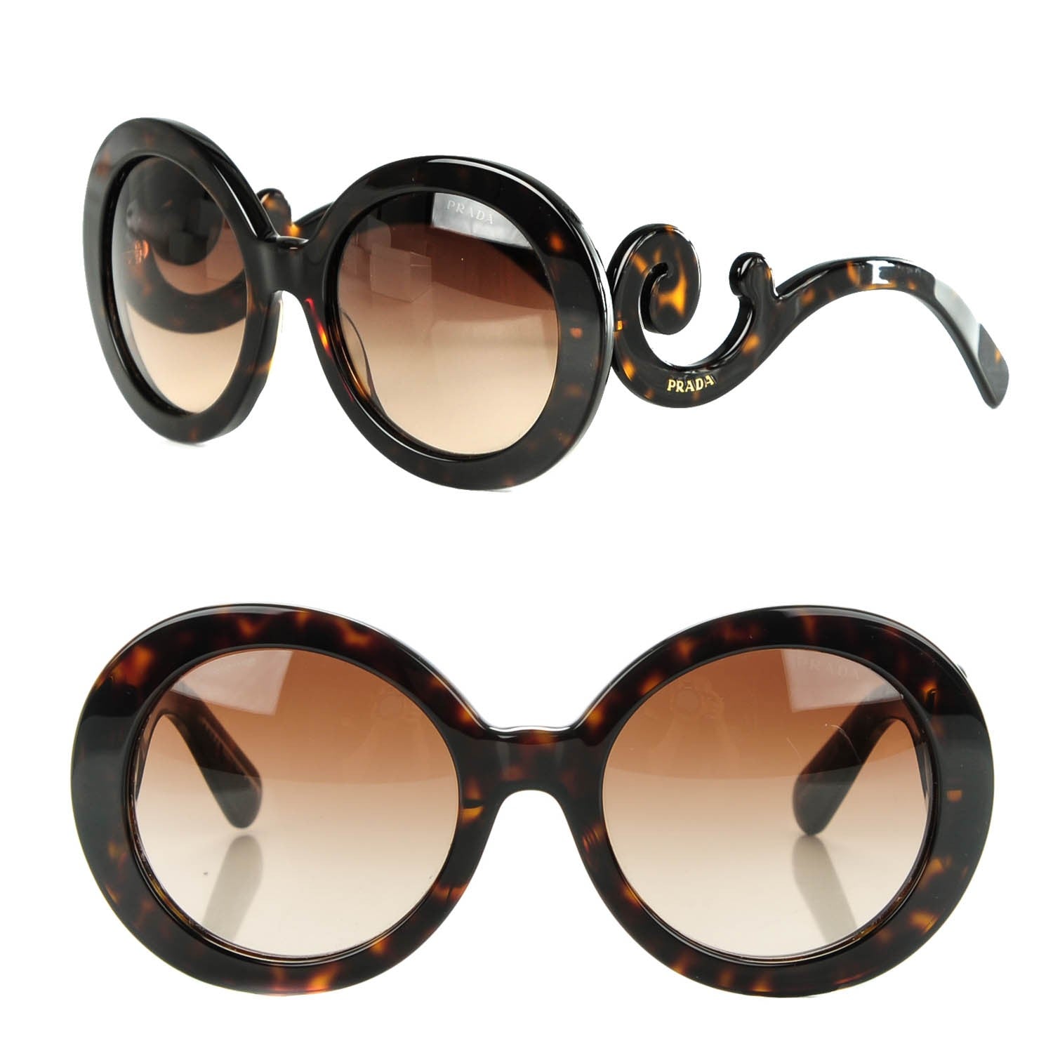 Prada Baroque Sunglasses SPR 27N Tortoise 1 of 6