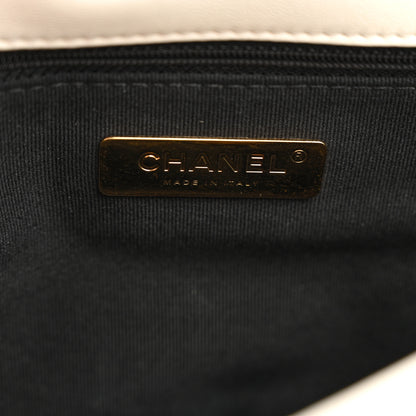 Chanel Lambskin Quilted Medium Chanel 19 Flap White 6 of 11