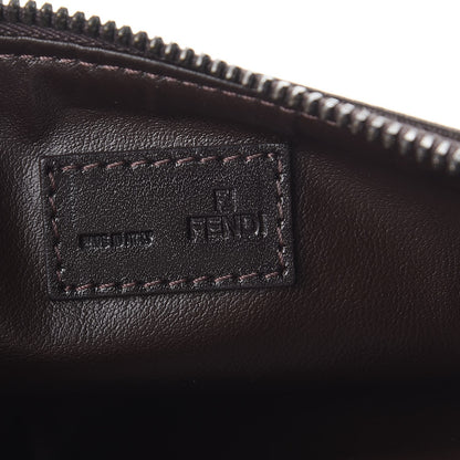 Fendi Zucchino Vitello Cosmetic Pouch Testa di Moro Beige 6 of 7