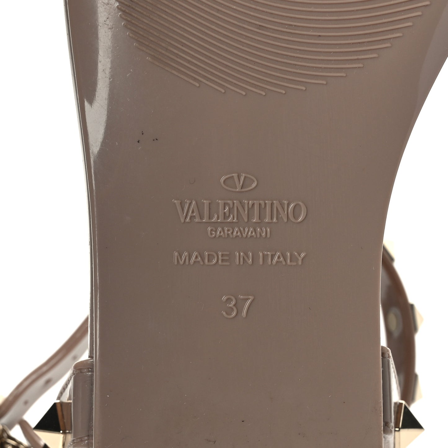 PVC Jelly Rockstud Caged Sandals 37 Poudre