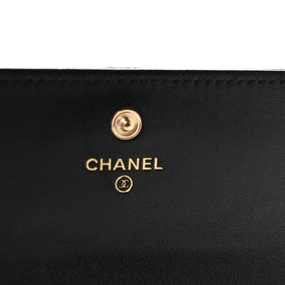 Chanel Lambskin Quilted Chanel 19 Flap Wallet Black 9 of 12