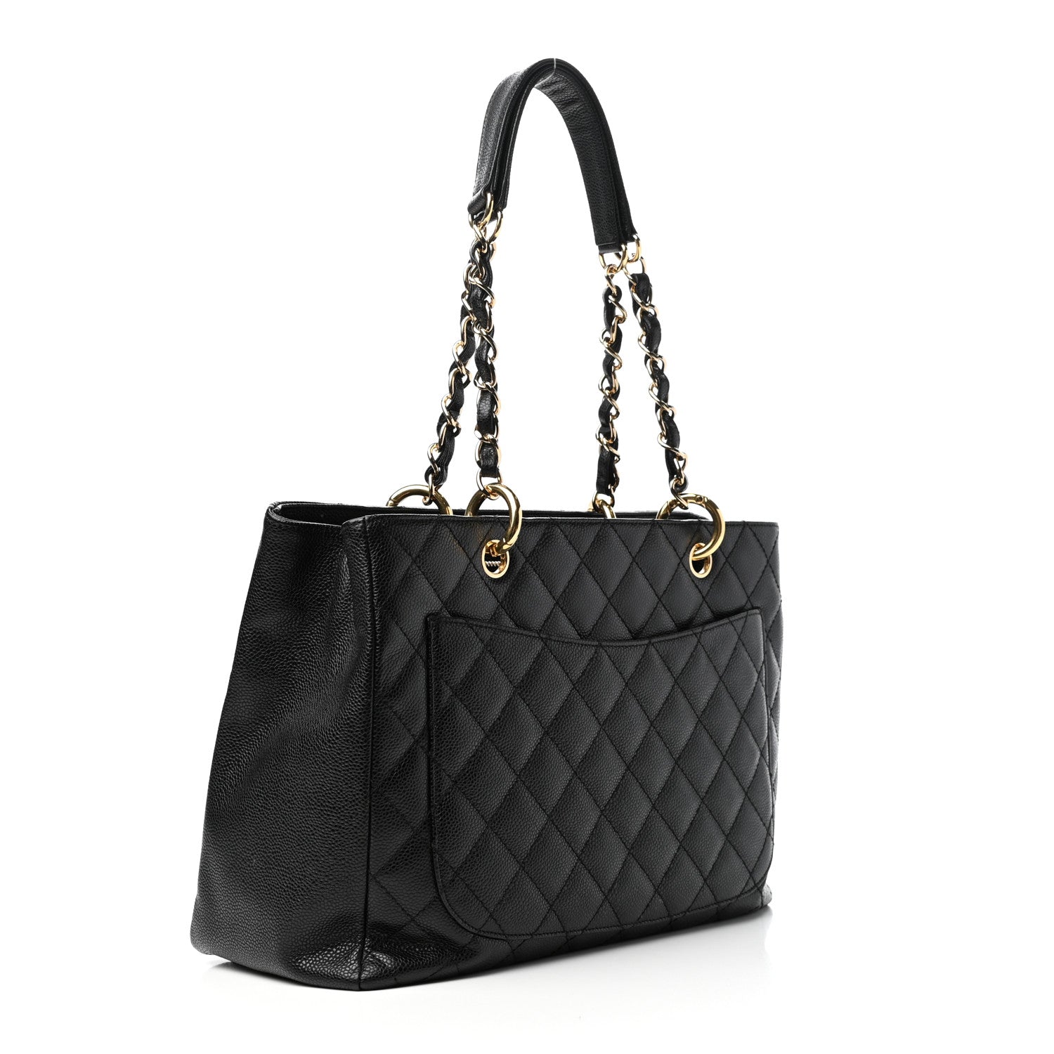 Chanel Caviar Quilted Grand Shopping Tote GST Black 3 of 10