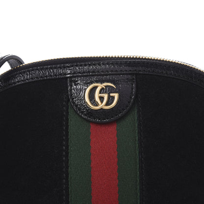 Gucci Suede Patent Web GG Small Ophidia Dome Shoulder Bag Black 13 of 13