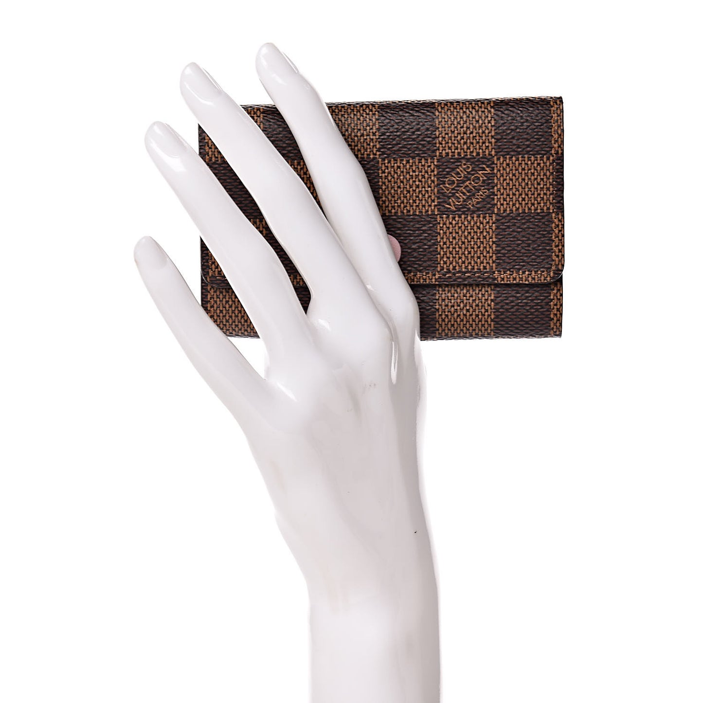 Damier Ebene Multicles 6 Key Holder Rose Ballerine